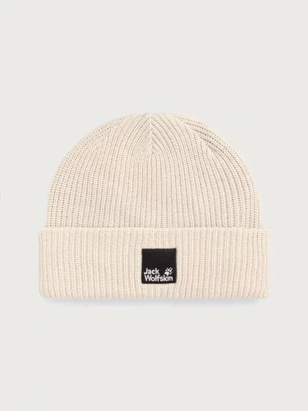 Jack Wolfskin czapka PERGAMON BEANIE beżowa