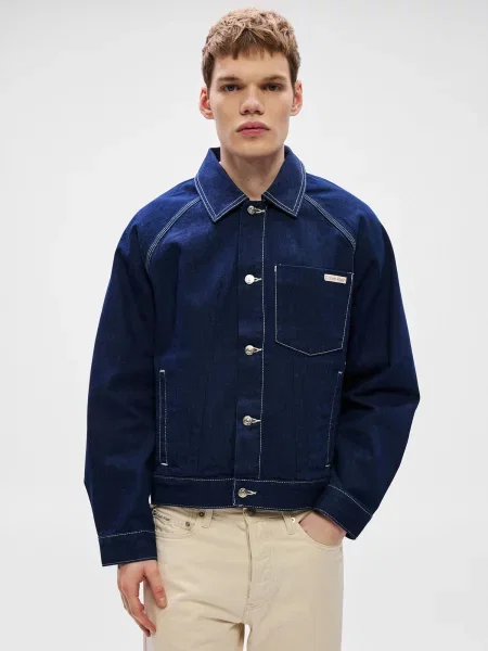 Džínsová bunda Calvin Klein Jeans modrá