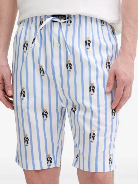 Ριγέ σορτς Polo Ralph Lauren με σχέδιο με κορδόνι μπλε