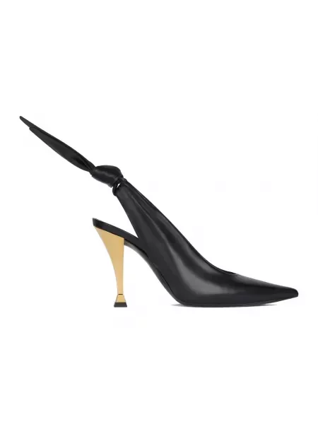 Czółenka Givenchy z otwartą piętą elegancka czarna