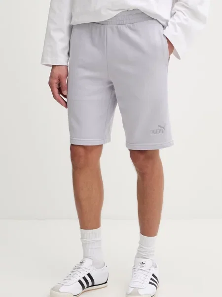 Puma trenirka kratke hlače z bombažem Essential Logo vijolična