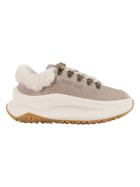 Sneakersy Moon Boot z owczej skóry beżowe