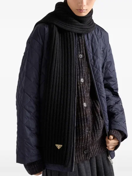 Fular Prada tricotate negru