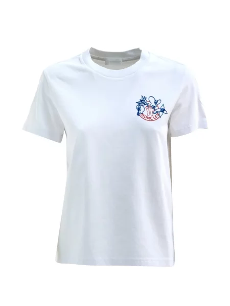 Tricou Moncler cu autograf alb