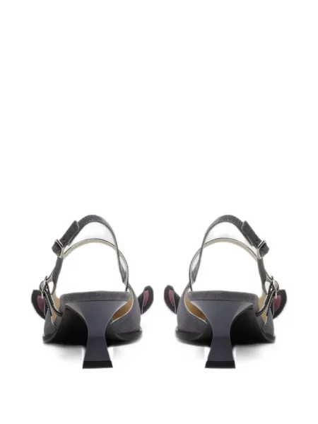 Pantofi cu toc Carel Paris din piele de căprioară slingback gri