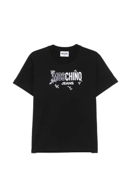 Tricou Moschino Jeans cu autograf negru