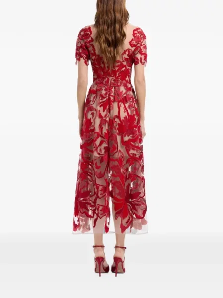 Rochie midi Elie Saab cu paiete roșu