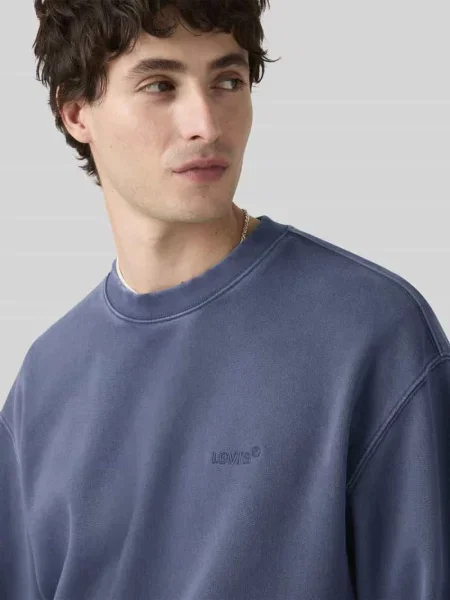 Levi's bluza z kapturem gładka niebieski