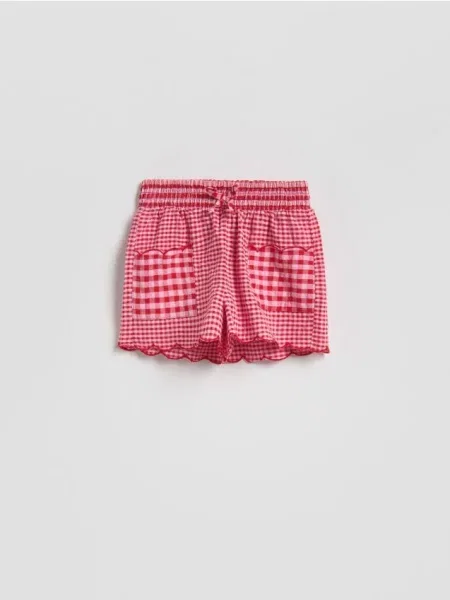 Reserved Картаті шорти рожевий