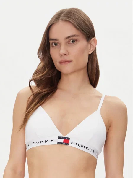 Tommy Hilfiger Biustonosz na fiszbinach Triangle Kobiety S biały