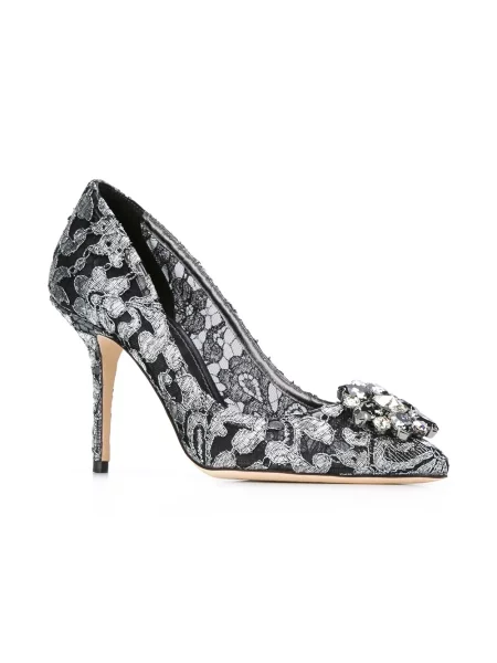 Krajkové lodičky Dolce & Gabbana černé