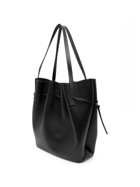 Δερμάτινη τσάντα shopper Yuzefi μαύρο