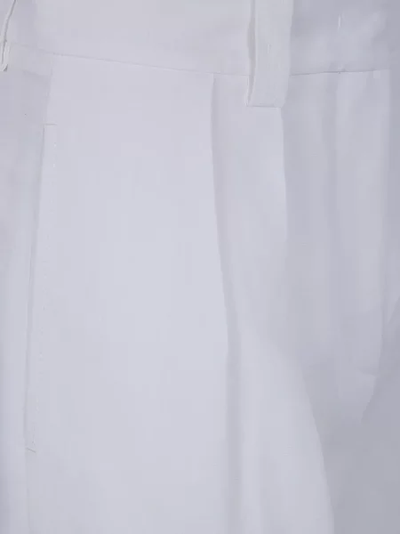 Spodnie Drhope plisowane białe