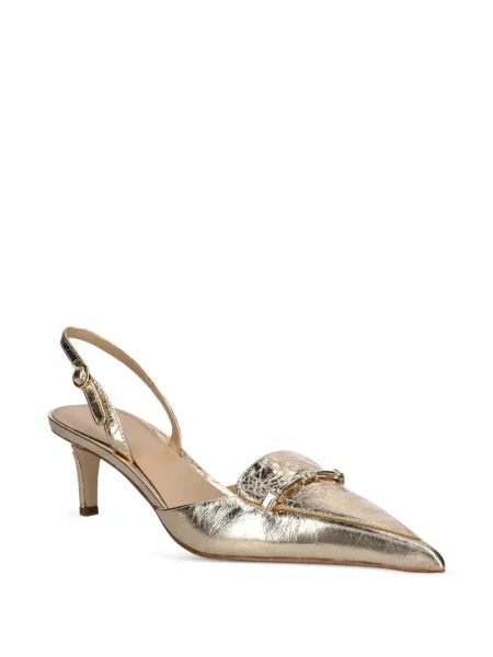 Кожено портмоне Michael Michael Kors с връзки с принт кафяво