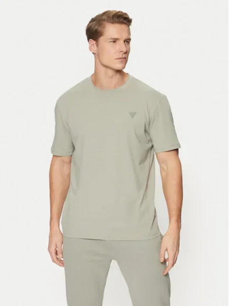Тениска Guess с изчистен дизайн зелено