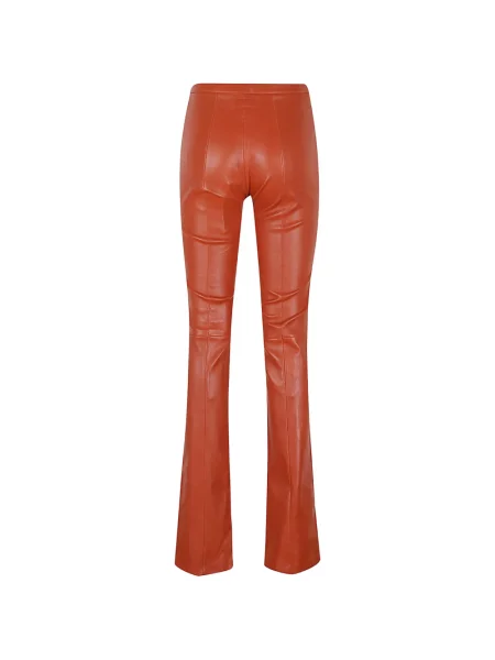 Pantaloni Stouls din piele evazate roșu