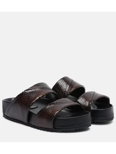 Sandale Dries Van Noten din piele cu platformă maro