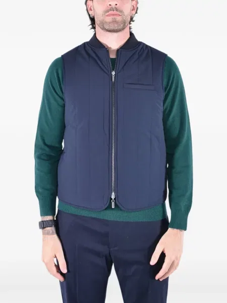 Reversibil vestă Mc2 Saint Barth în carouri albastru