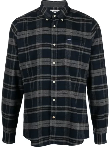 Карирана риза Barbour синьо