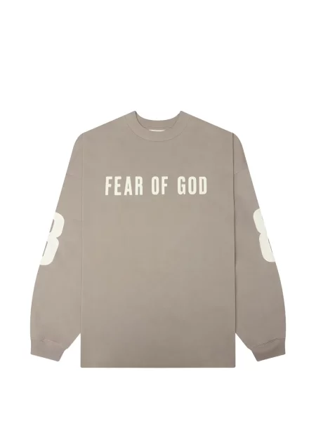 Dugo majica Fear Of God Essentials s printom siva