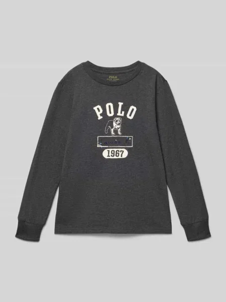 Bluzka z długim rękawem i nadrukiem z logo Polo Ralph Lauren Teens