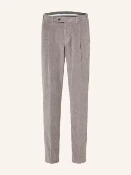 Hiltl Spodnie Z Sztruksu Primo O Kroju Regular Fit grau szare