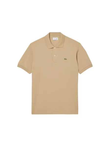 Koszulka polo Lacoste klasyczna z krótkim rękawem beżowa