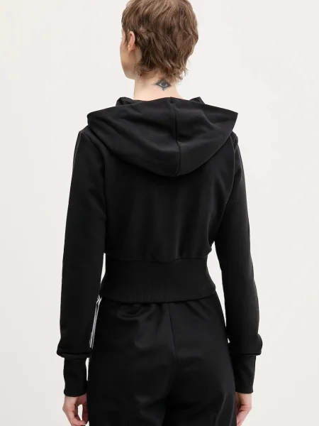 Mikina adidas Essentials s kapucí hladká černá