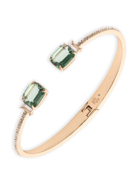 Lauren Ralph Lauren Zapestnica / smaragd / transparentna zlata