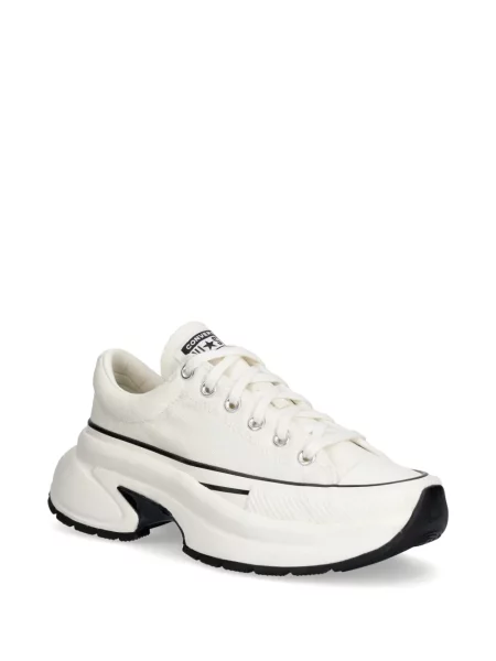 Trčanje tenisice za trčanje Converse Chuck Taylor All Star s platformom od brušene kože bijela