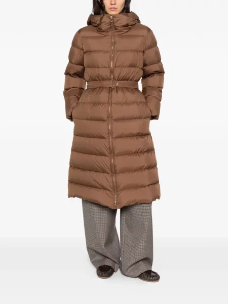 Cu centură palton Max Mara maro