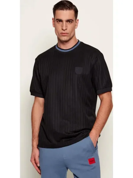 HUGO Tricou Davros | Relaxed fit negru