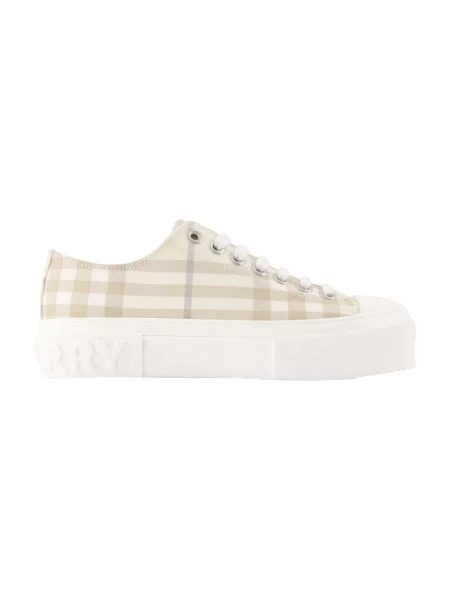 Sneakersy Burberry w kratę beżowe