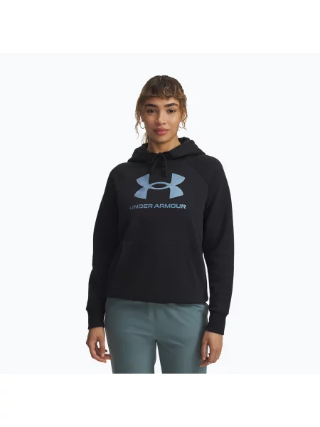 Hanorac pentru femei Under Armour Rival Feelce Shimmer Hoody black/iridescent negru