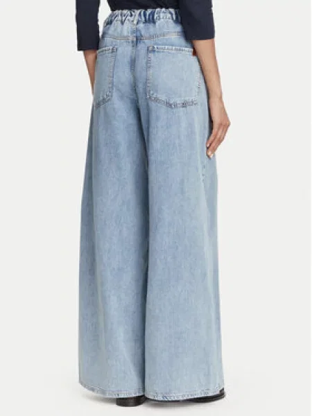 Weekend Max Mara Džinsai Zattera Wide Leg mėlyna