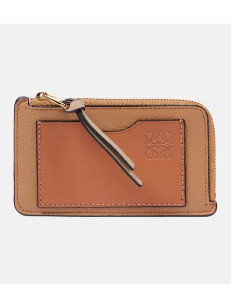 Kožni novčanik Loewe smeđa