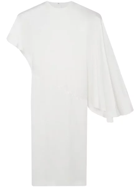 Sukienka midi Stella Mccartney asymetryczna do kolan ocieplana biała