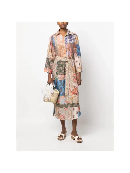 Sukienka midi Zimmermann do kolan garniturowa z wzorem paisley