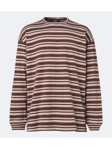 Tricou Comme Des Garçons Homme cu dungi din jerseu bej