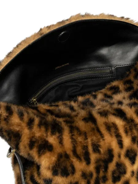 Geantă Zadig&voltaire cu imagine cu model leopard maro