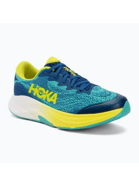 Gyerek futócipők HOKA Rincon 4 electric aqua/neon hoka citrus. Méret: 38 EU kék