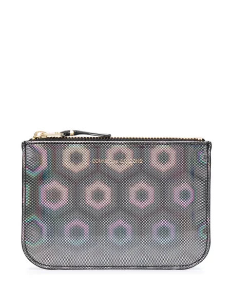 Portofel Comme Des Garçons Wallet cu imprimeu geometric negru