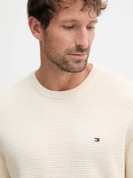 Tommy Hilfiger пуловер мъжки от бежово