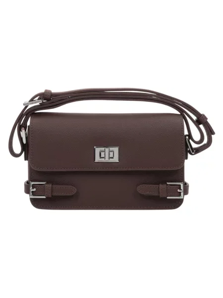 Mała torebka skórzana Estro skórzana czarna