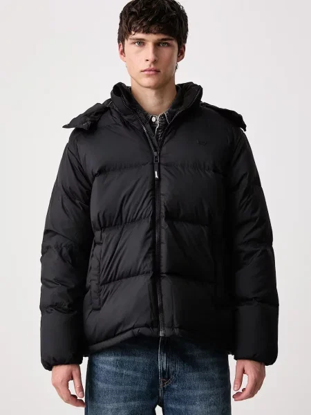 Levi's geacă cu puf pentru bărbați ROCKWELL HOODED negru