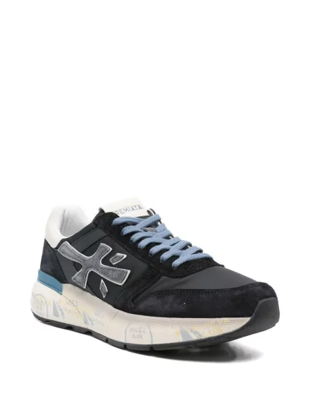 Sneakerși Premiata din piele de căprioară albastru