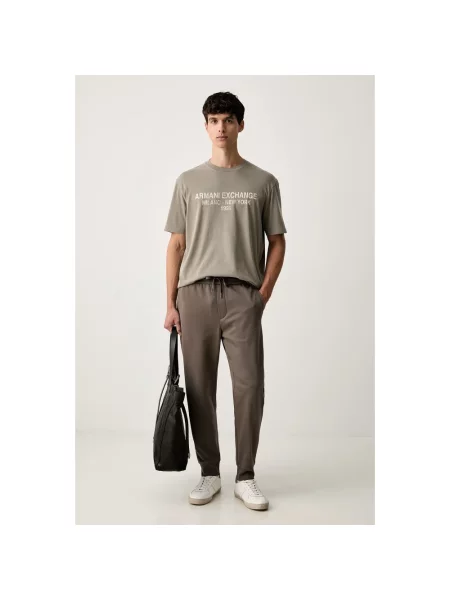 Spodnie dresowe Armani Exchange brązowe
