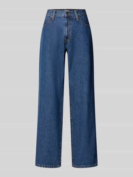 Jeansy o kroju baggy fit z zapięciem na guzik Levi's niebieskie