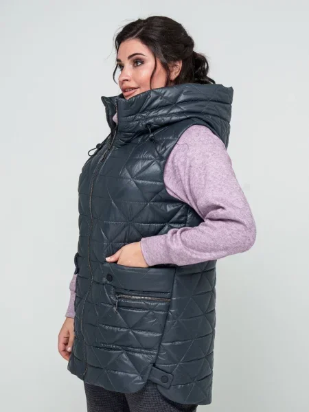 Утепленный жилет All Posa синий