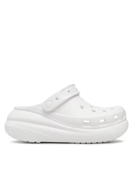 Классические шлепанцы Crocs белые
